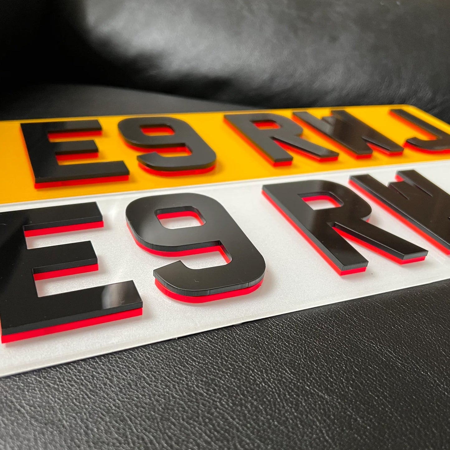 Neon Red 4D Show Plates