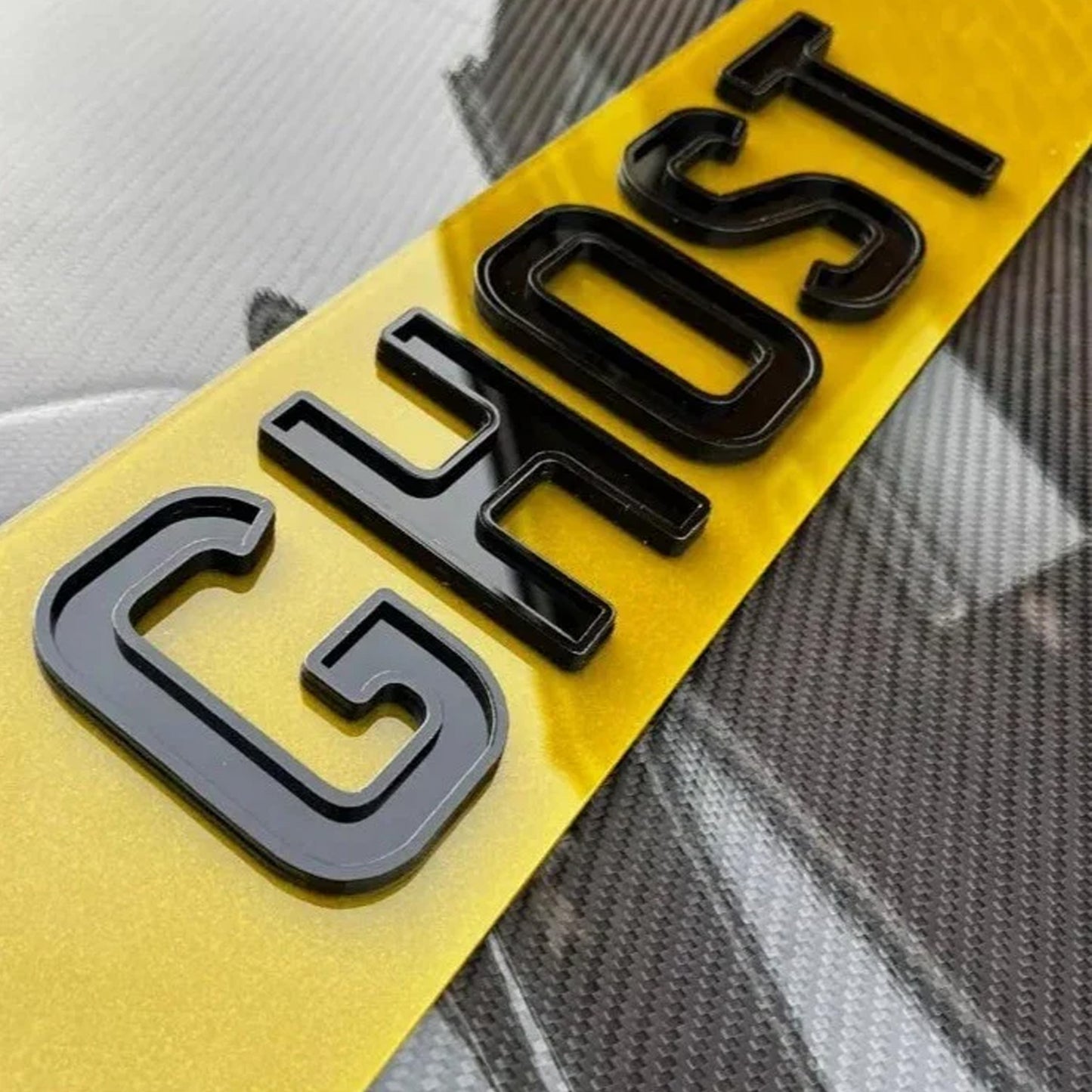 4D Gloss Ghost Number Plates