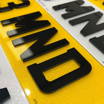 Road Legal 4D Number Plates - Gloss Finish
