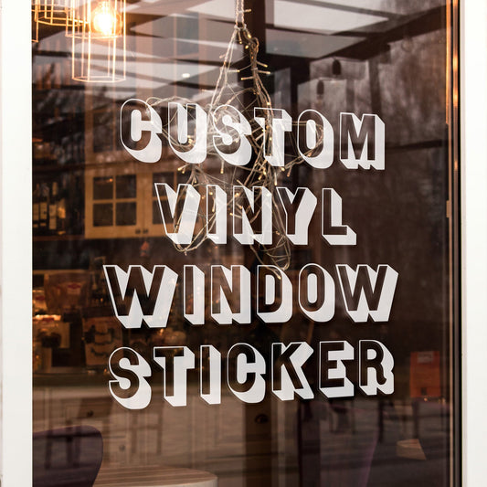 Custom Vinyl Stickers for Shop Windows