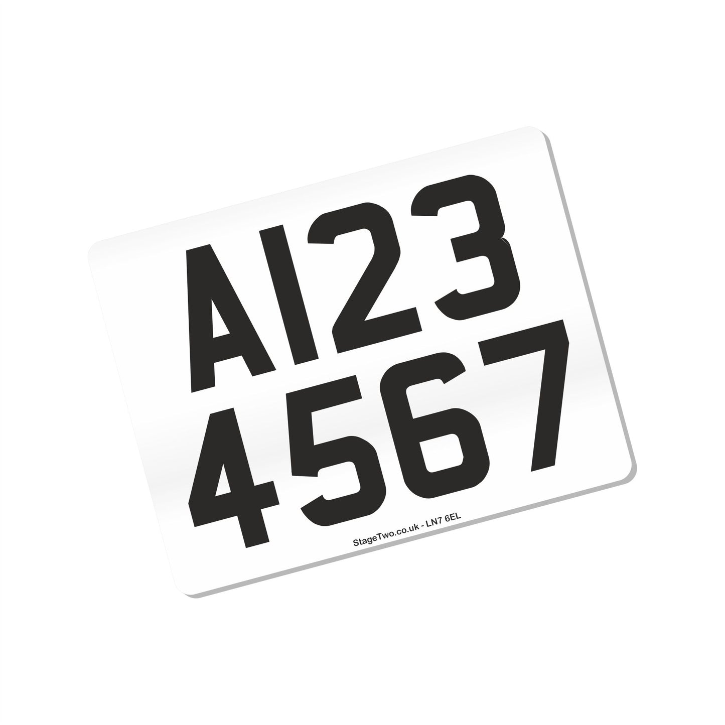 White EU Trailer Plate