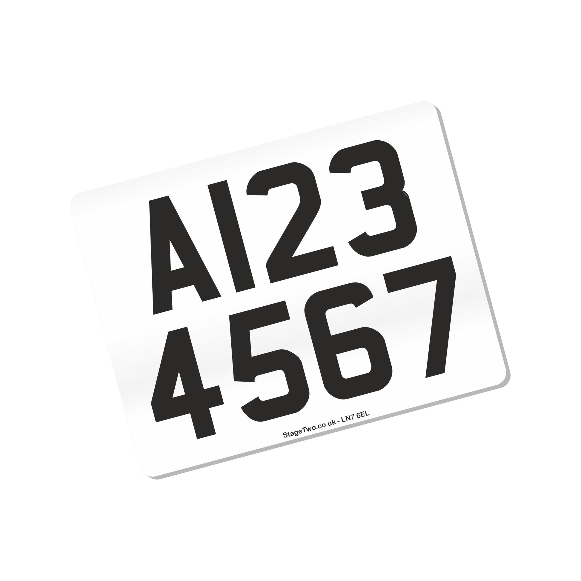 White EU Trailer Plate