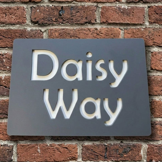 The Octave Collection Name Only House Sign