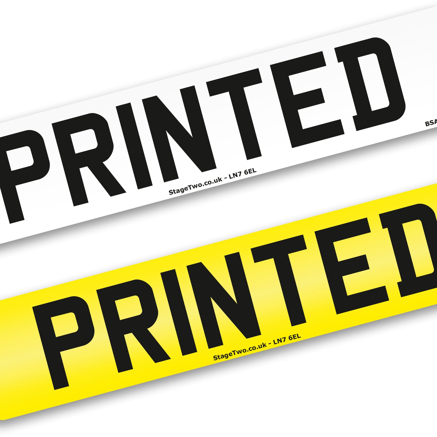 Road Legal Standard Printed Number Plates