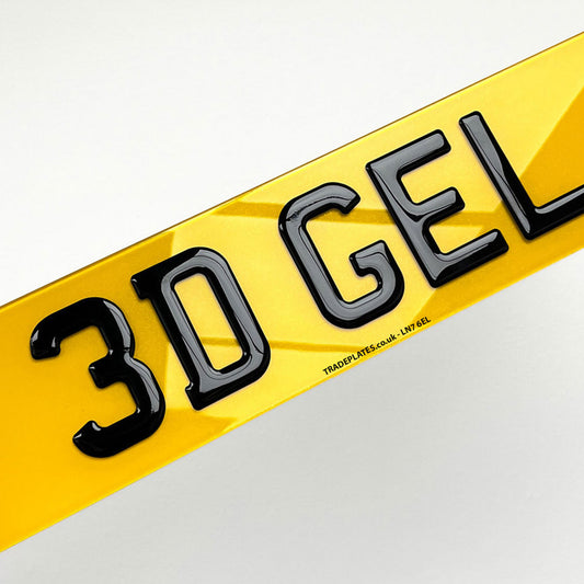 Road Legal 3D Gel Number Plates