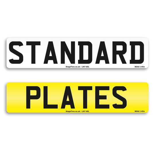 Road Legal Standard Printed Number Plates
