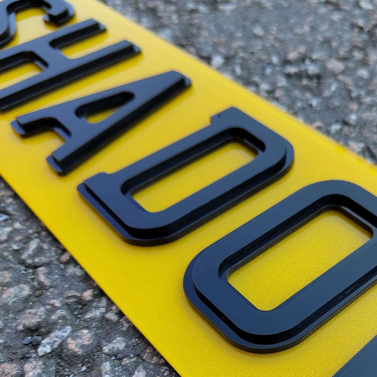 Shadow Numbe Rplates 4D Shadow Number Plates | Premium Gloss & Matte Black Finish– Number ...