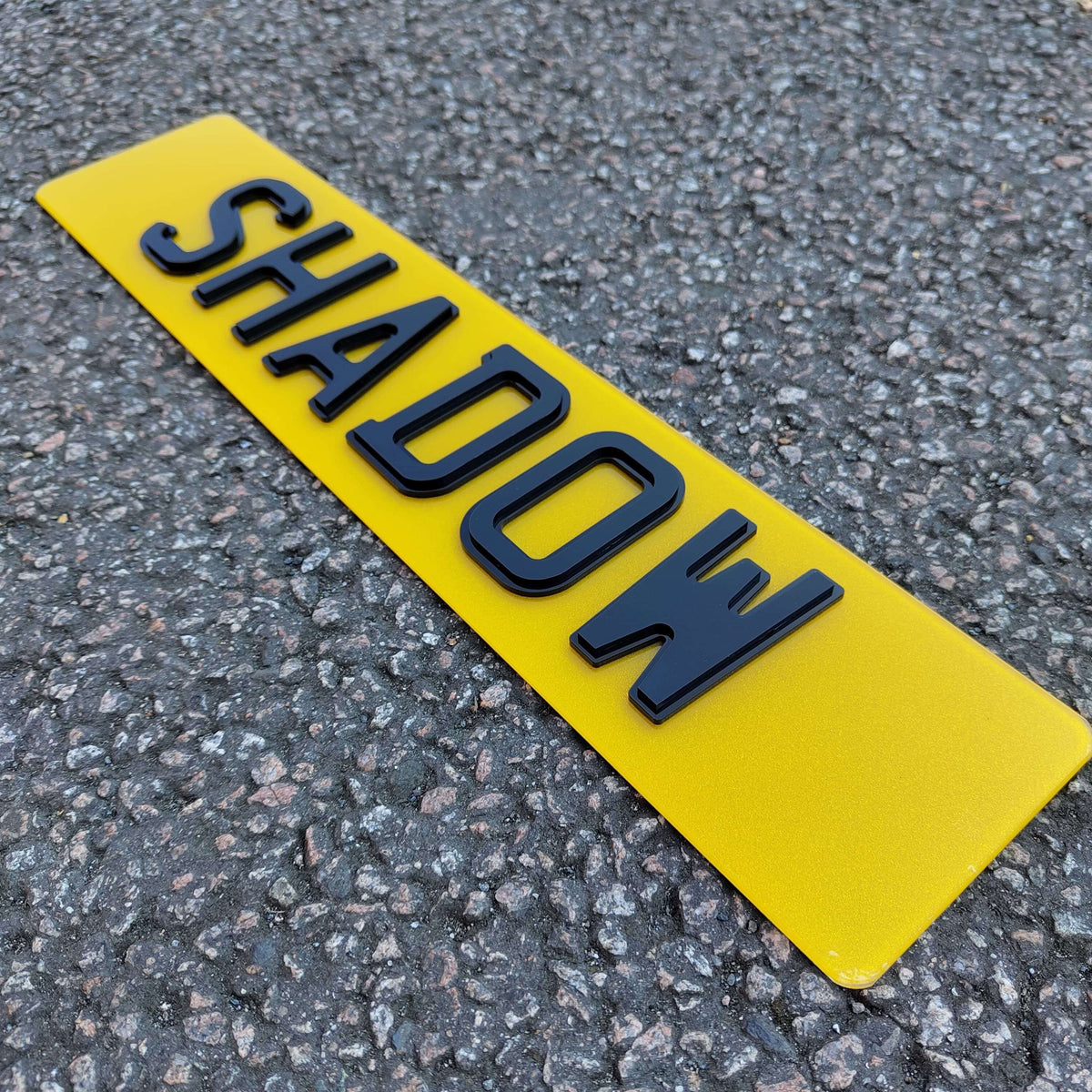 Shadow Numbe Rplates 4D Shadow Number Plates | Premium Gloss & Matte Black Finish– Number ...