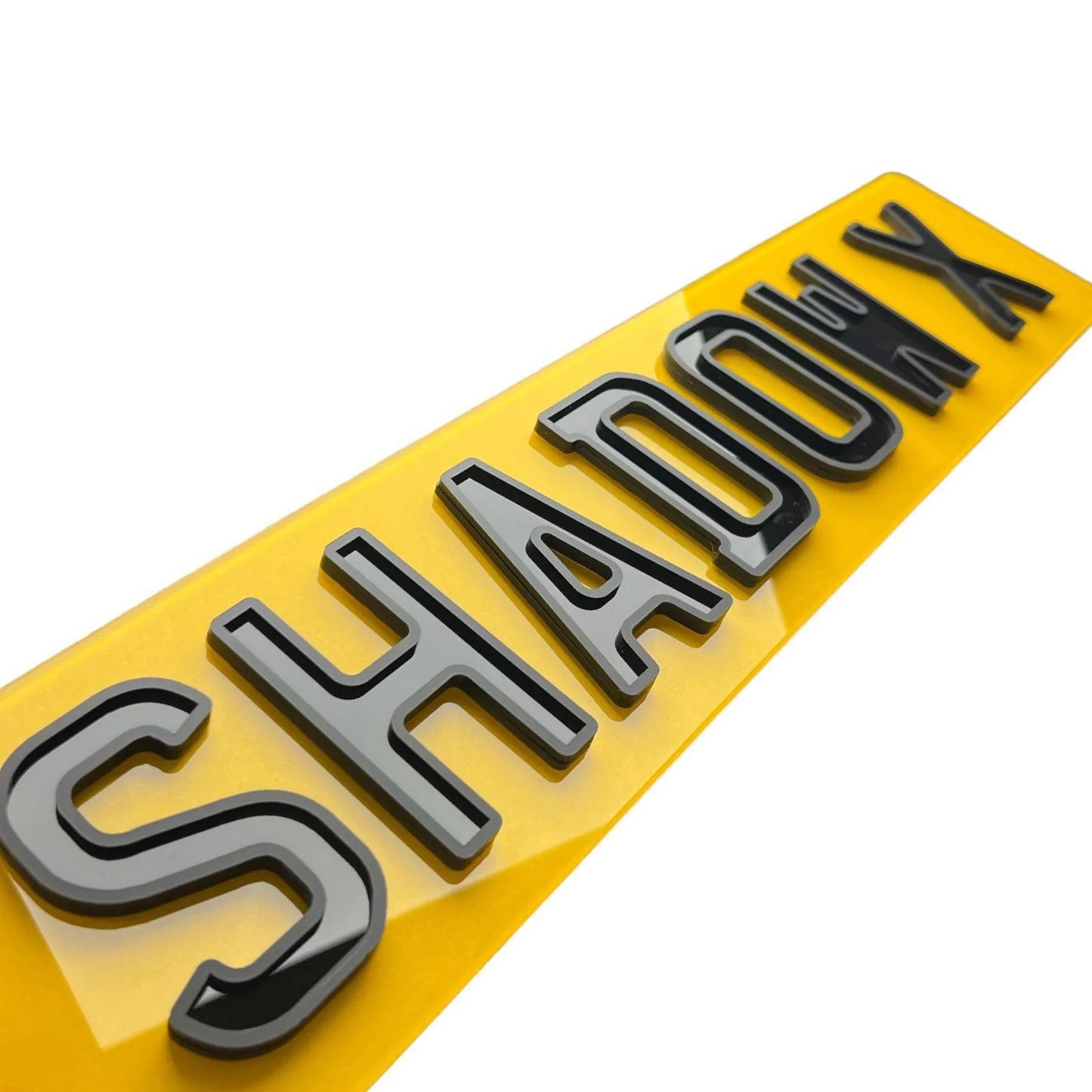 4D Shadow X Number Plates