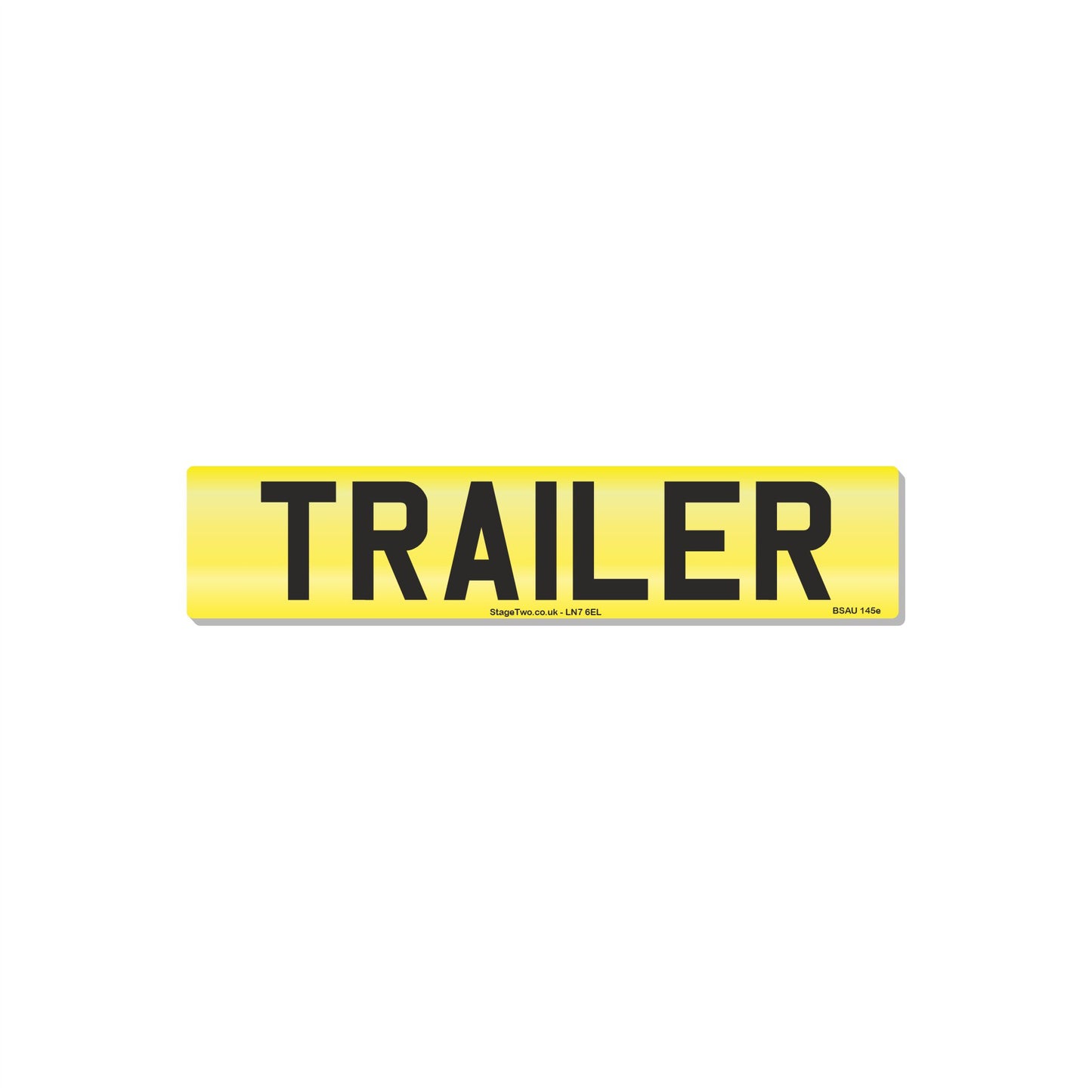 Trailer Number Plate